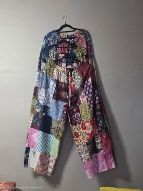 Patchwork Wide-Leg Women’s Jumpsuit - Multicolor
